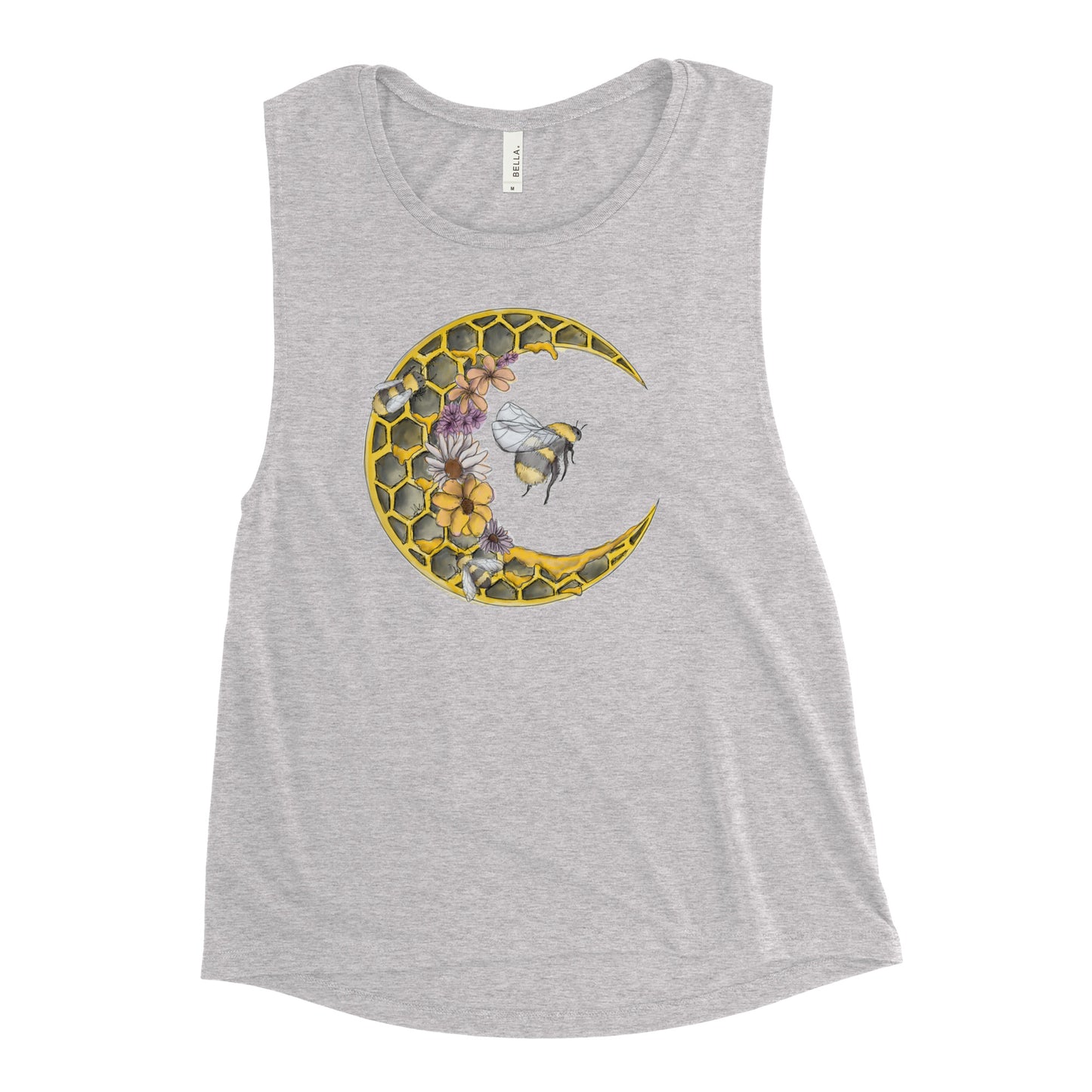 Honey Moon Bee Ladies’ Muscle Tank