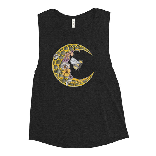 Honey Moon Bee Ladies’ Muscle Tank