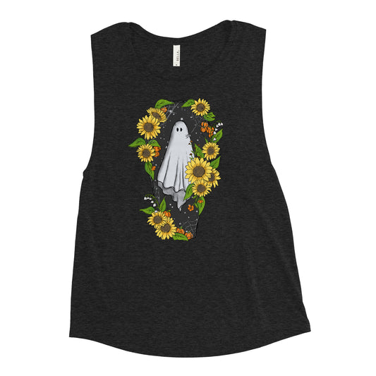 Sunflower Ghost Ladies’ Muscle Tank