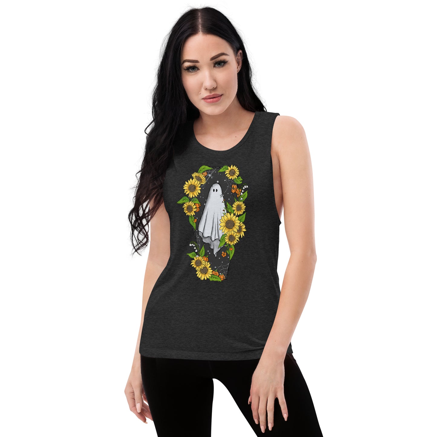 Sunflower Ghost Ladies’ Muscle Tank