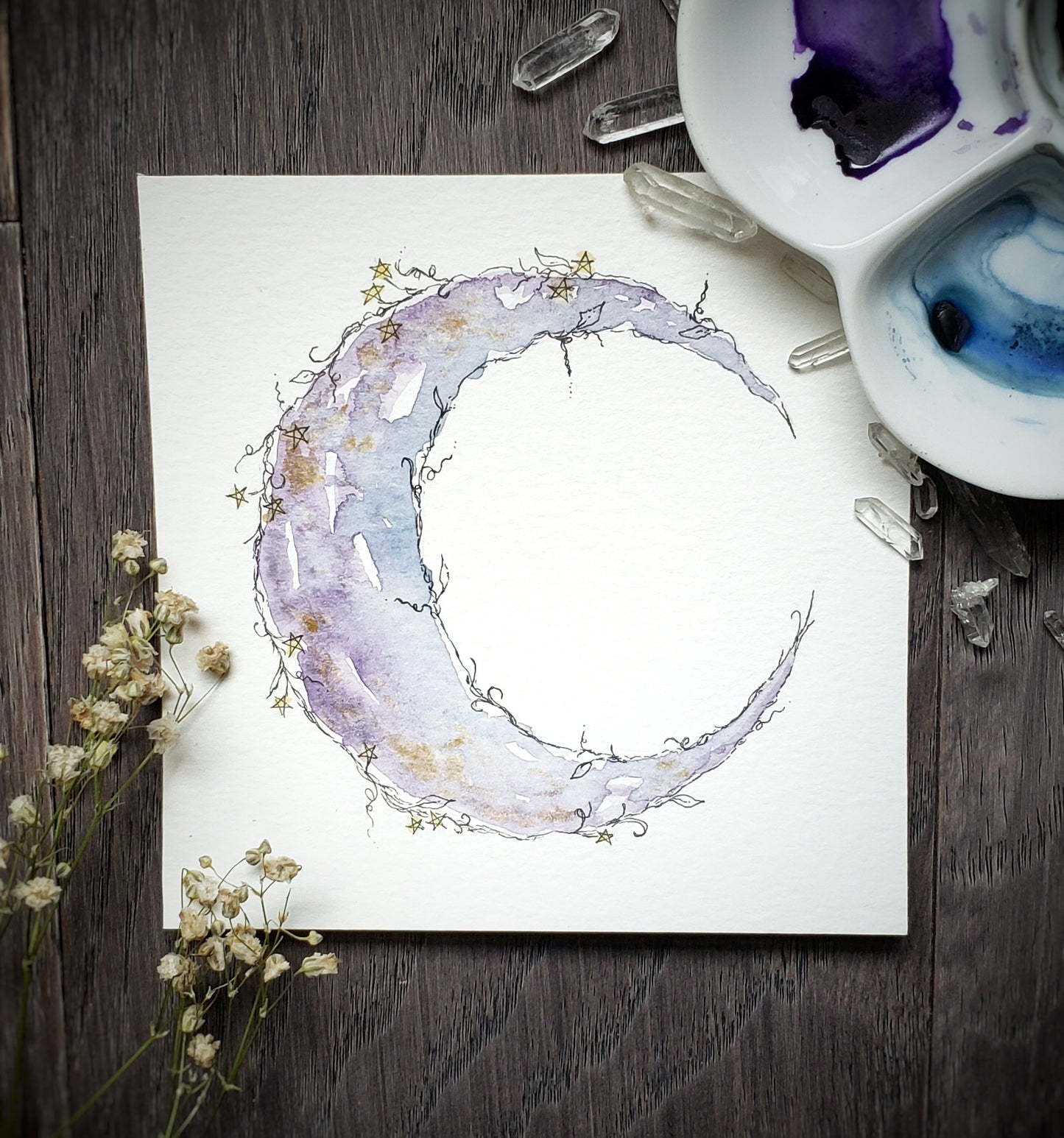 Pastel Starry Moon