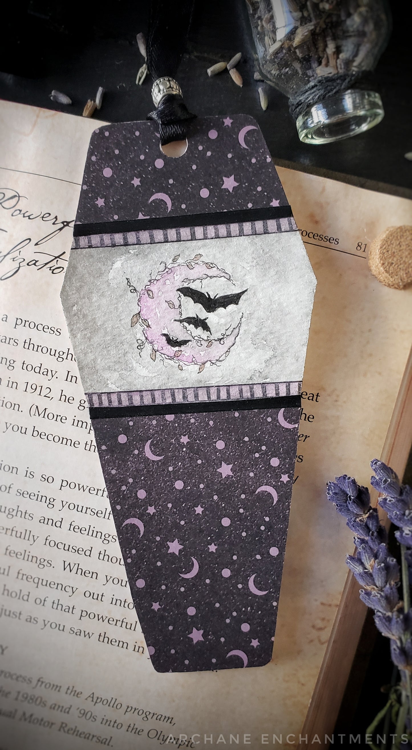 Bat Coffin Bookmark