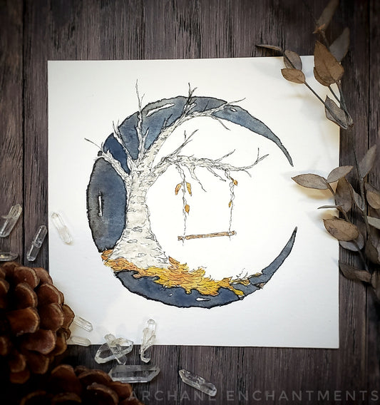 Swinging Birch Moon