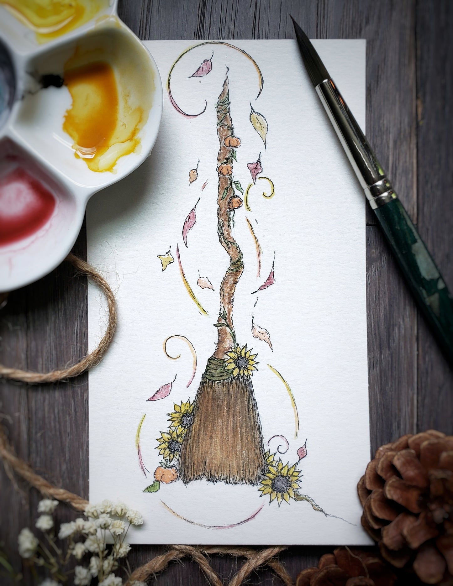 Sunflower Broomstick