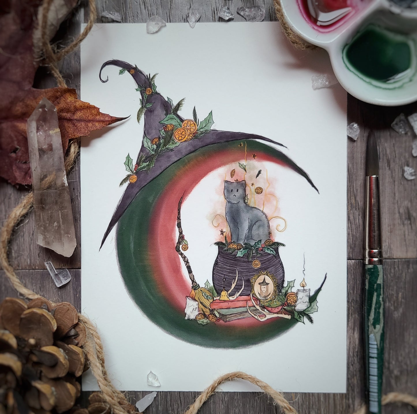 Yuletide Altar Moon
