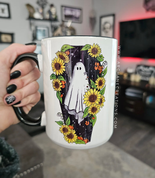 Sunflower Ghost Mug