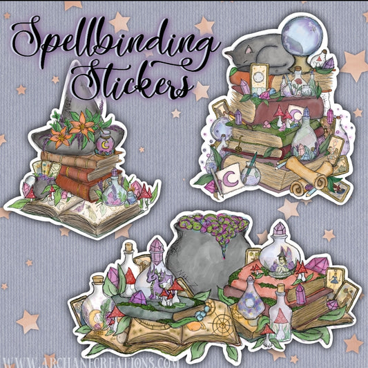 Book Witch Sticker set