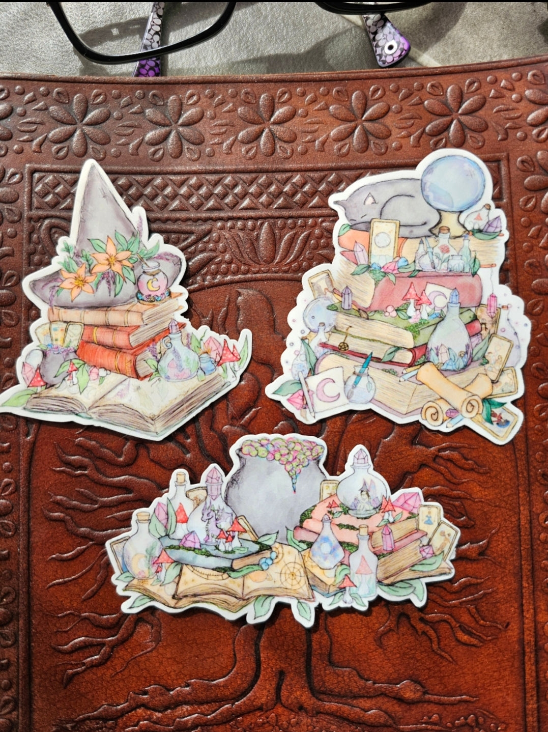 Book Witch Sticker set