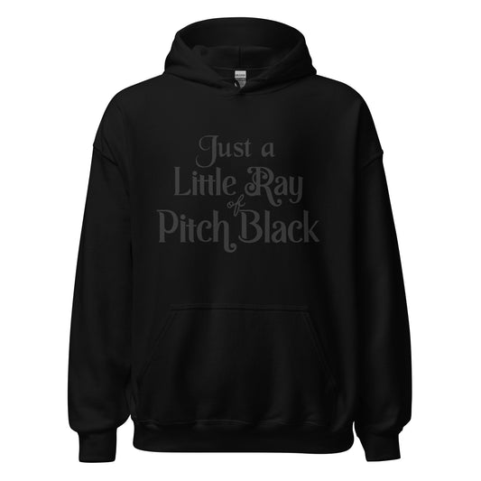 Just a little ray of Pitch Black Unisex Hoodie
