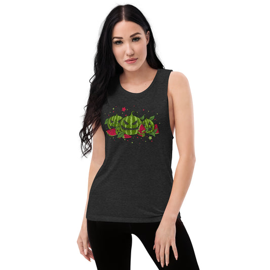 Summer Pumpkins Ladies’ Muscle Tank