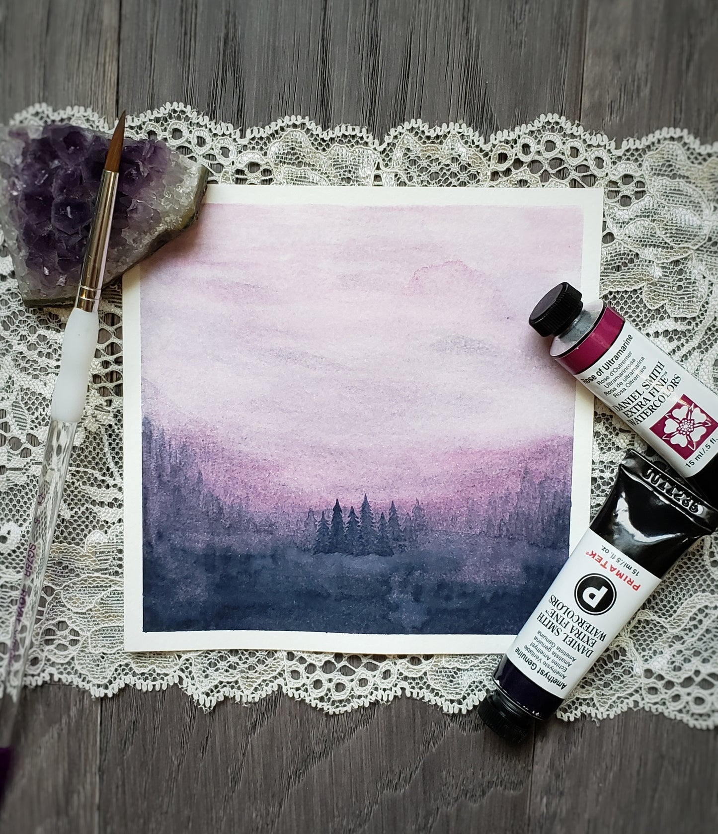 Purple Misty Landscape