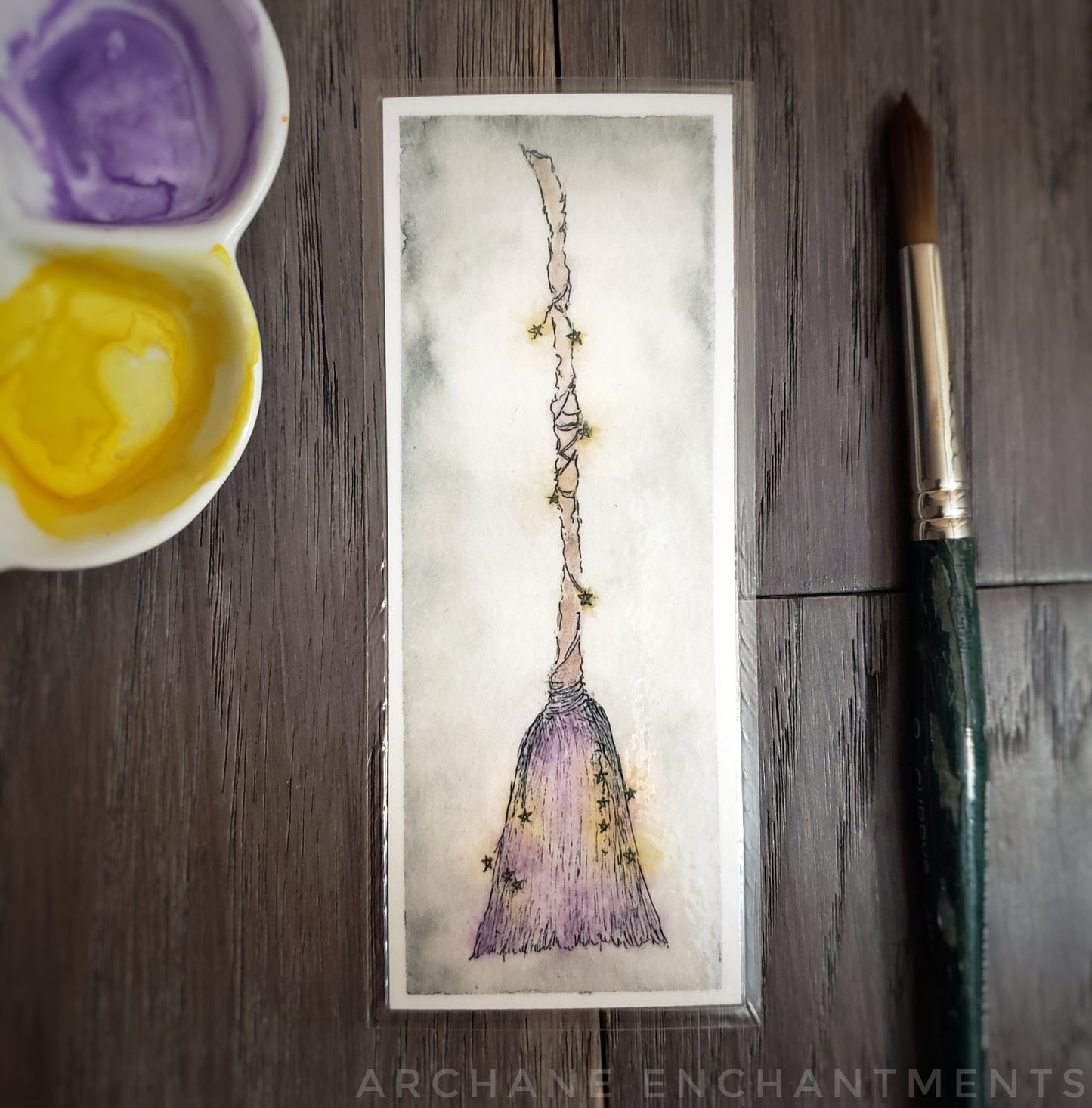 Purple Broomstick Bookmark