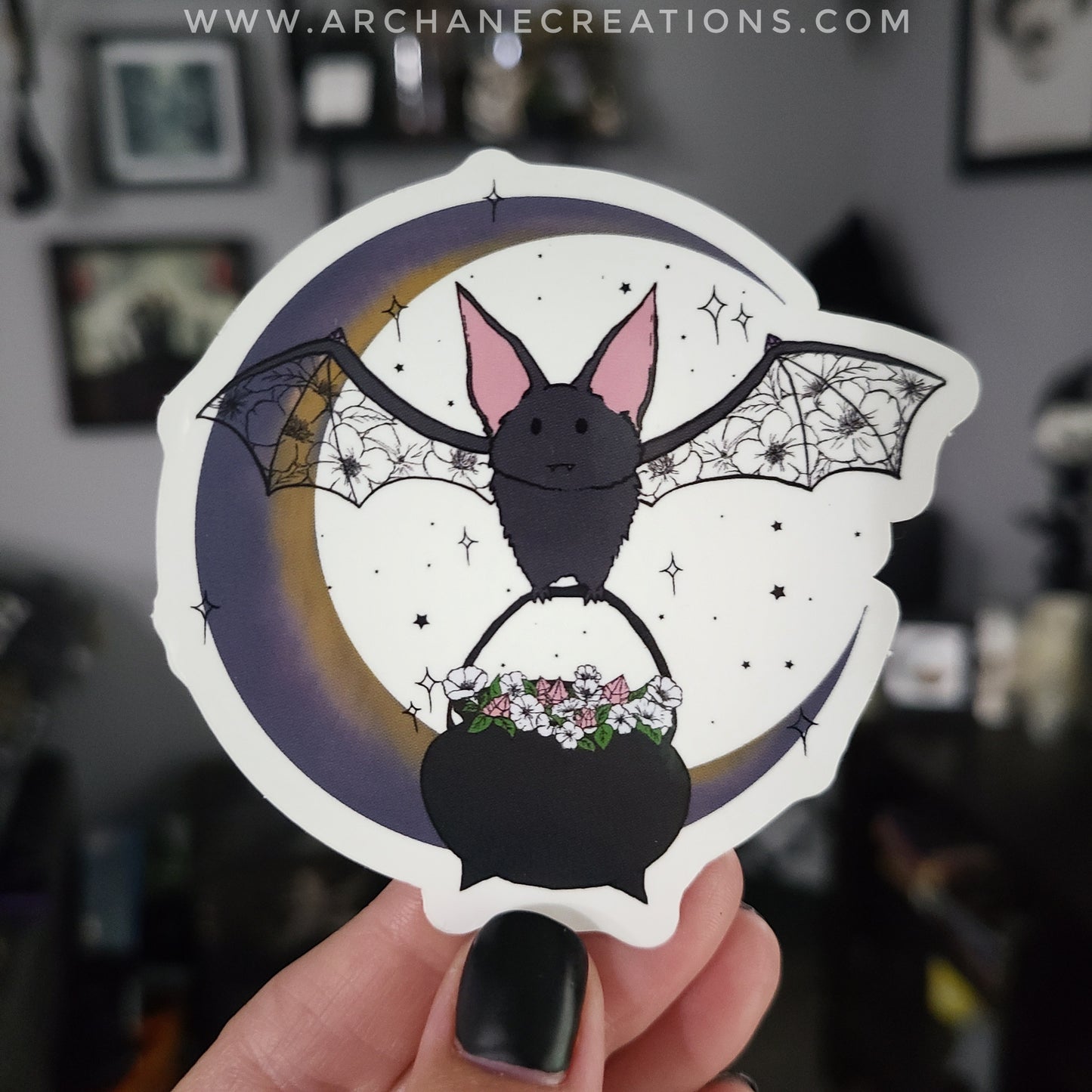 Moonflower Bat Sticker