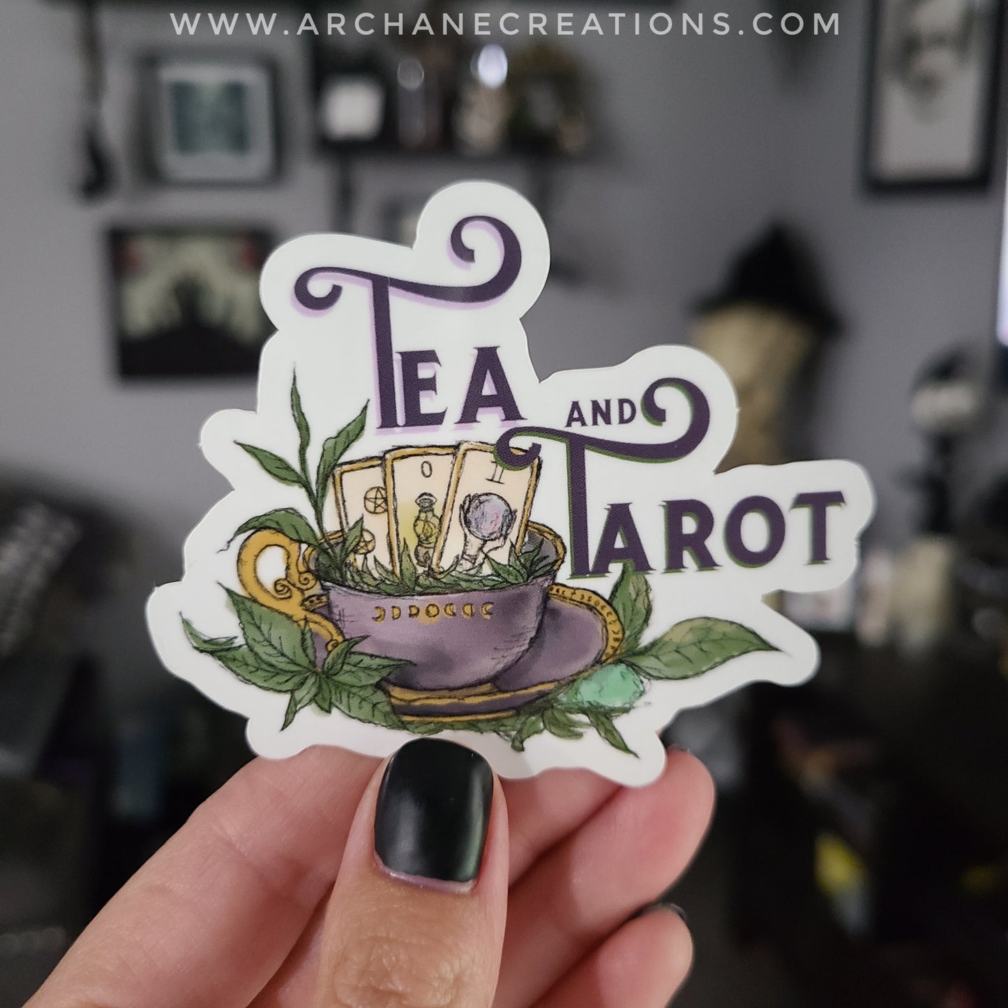 Tea and Tarot Sticker
