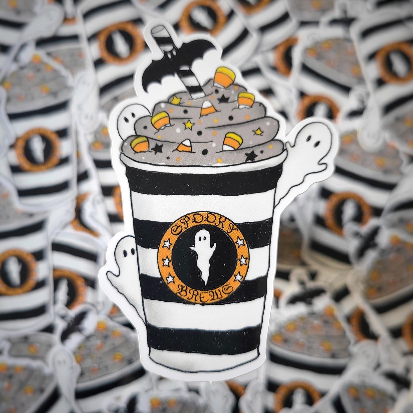 Spooky Latte Sticker