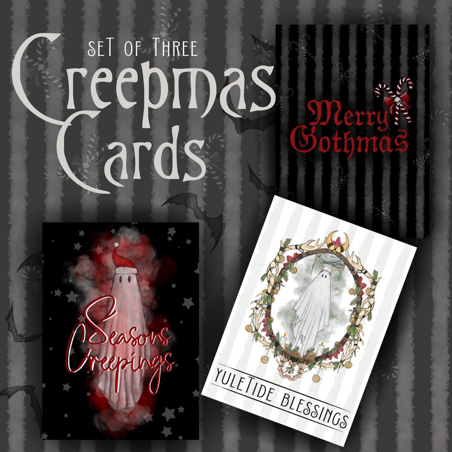 Creepmas Card Set of THREE